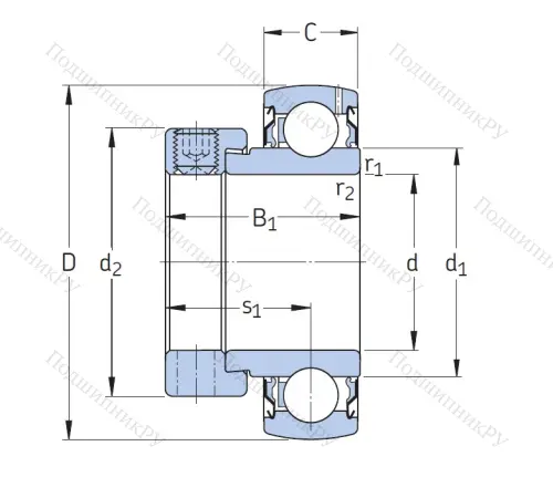 Корпусный подшипник YET 212 в Владикавказе