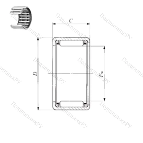 Подшипник игольчатый радиальный BA 2620 Z