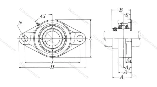 Подшипниковый узел UCFL 206 D 1 (NSK) в Владикавказе