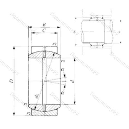 Подшипник скольжения сферический GE 17ES