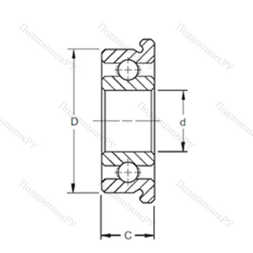 Подшипник шариковый радиальный F 604