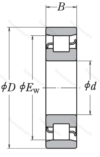 Роликовый цилиндрический подшипник N 311 W от производителя  NSK