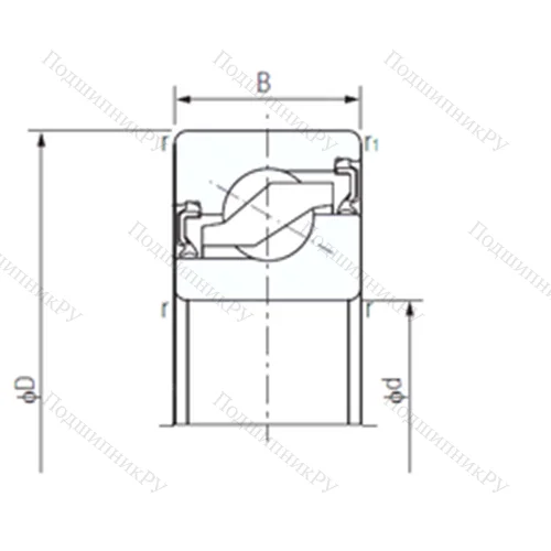 Подшипник шариковый упорно-радиальный 30TAB 06-2NK от производителя  NACHI