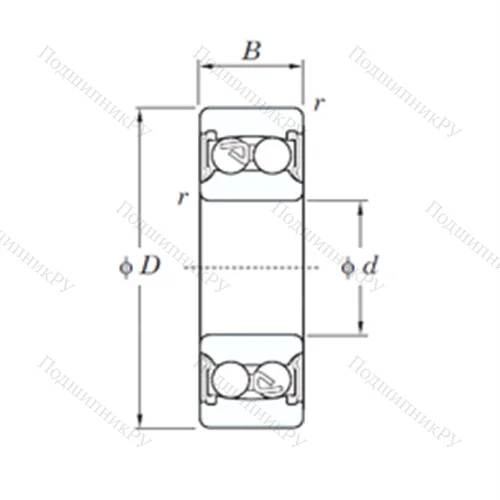Подшипник шариковый радиальный самоцентрирующийся 2313-2RS