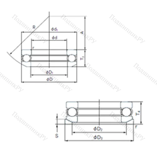Подшипник шариковый упорный 53422U