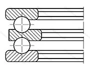 Подшипник  38212 (52212) размер 50/60x95x46