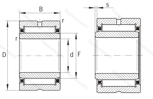 Игольчатый подшипник NA 4904 XL от производителя  INA