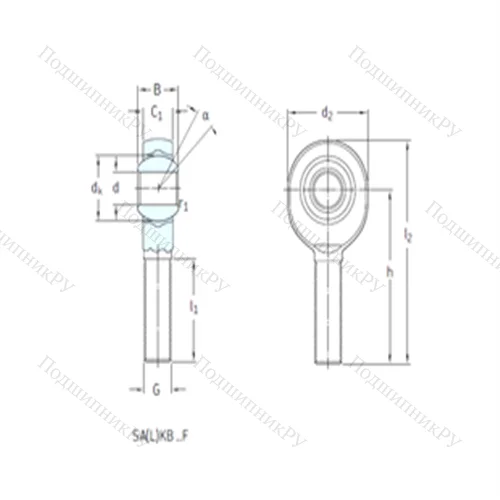 Подшипник скольжения сферический SALKB 12F