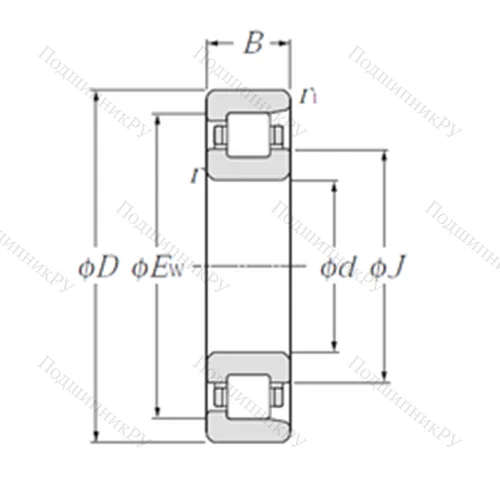 Подшипник роликовый радиальный NF 408 от производителя  NTN