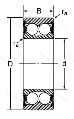 Радиально-упорный шариковый подшипник 3056207 2RS (3207 A 2RSTN) в Владикавказе
