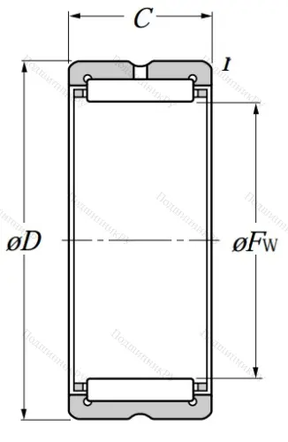 Игольчатый подшипник NK 47/30 от производителя  NTN