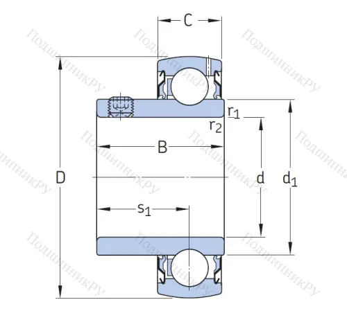 Корпусный подшипник YAT 208 в Владикавказе