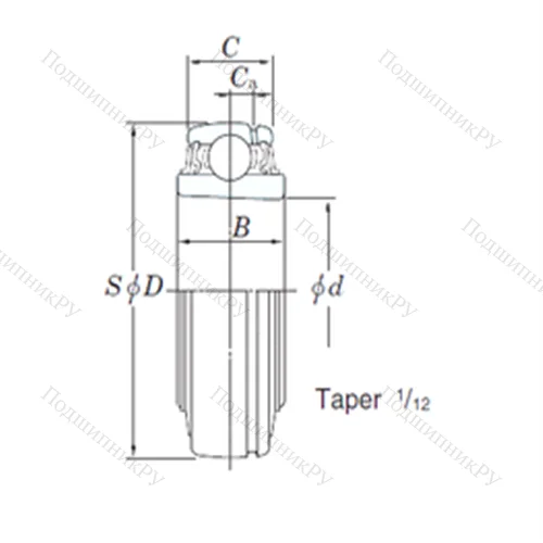 Подшипник шариковый радиальный UKX 11