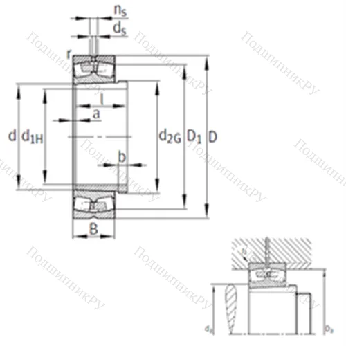 Подшипник роликовый радиальный самоцентрирующийся 24056-B-K 30-MB+AH 24056