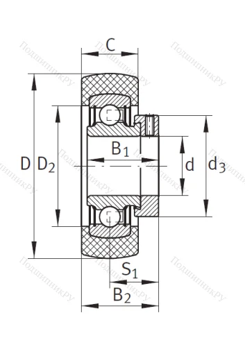 Закрепляемый подшипник RABRB 25/62 FA 106