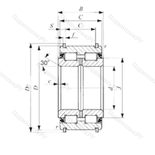 Подшипник роликовый радиальный NAS 5056UUNR