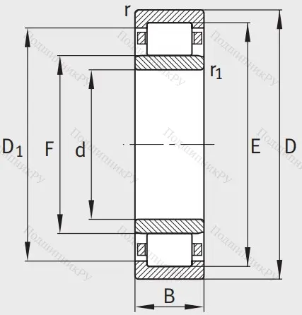 Роликовый цилиндрический подшипник
