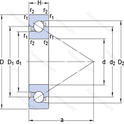 Прецизионные одинарные упорно-радиальные шарикоподшипники для винтовых передач BSD 50100 C от производителя  SKF