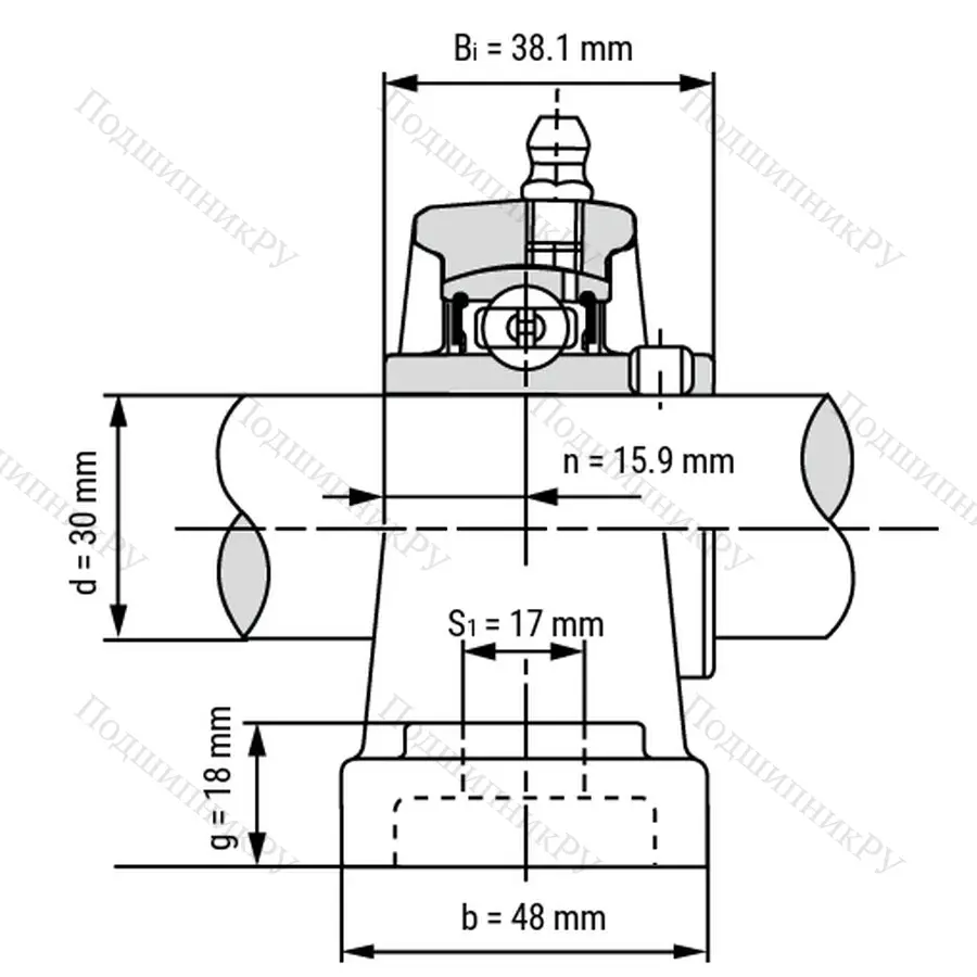 Подшипниковый узел UCP 206 - Вал: 30 мм