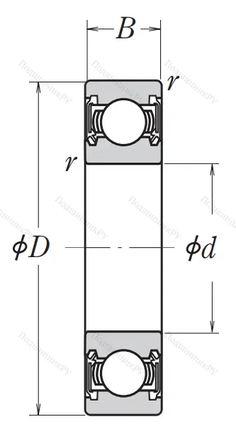 Однорядный шариковый подшипник