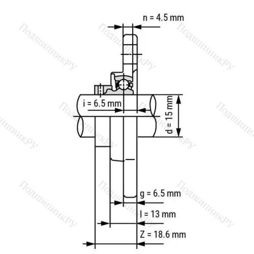 Подшипниковый узел KFL 002-ST - Вал: 15 мм от производителя  LPZ
