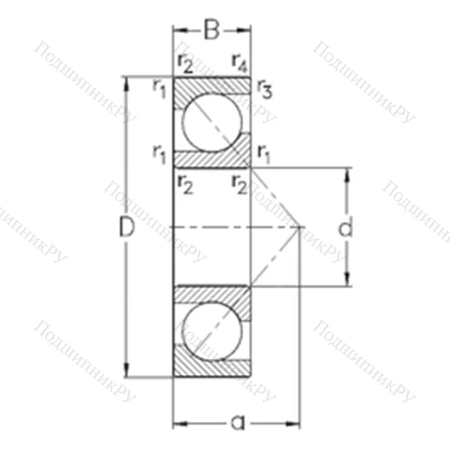Подшипник шариковый радиально-упорный 7248-BCB-MP