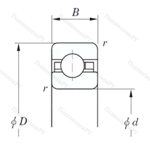 Подшипник шариковый радиальный KBC 080