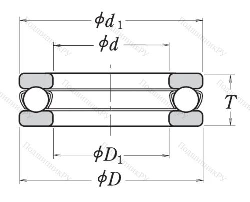 Упорный шариковый подшипник 51309 от производителя  NSK