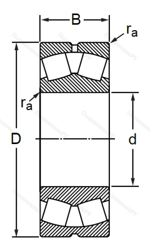Сферический роликовый подшипник 30-3622 АМН (22322 MBW 33C 3) в Владикавказе