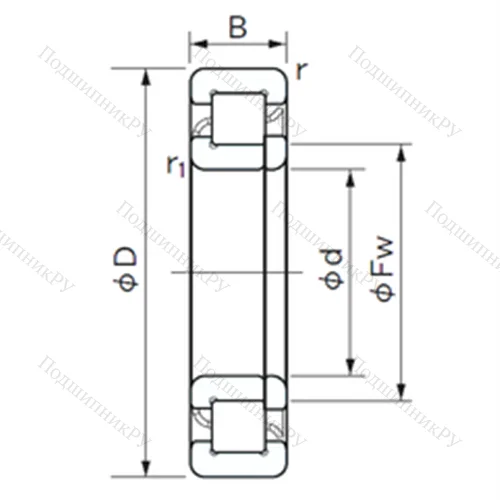 Подшипник роликовый радиальный NUP 320 E