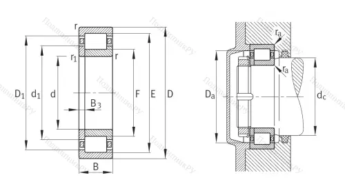 Роликовый цилиндрический подшипник NUP 310 ETVP 2 от производителя  FAG