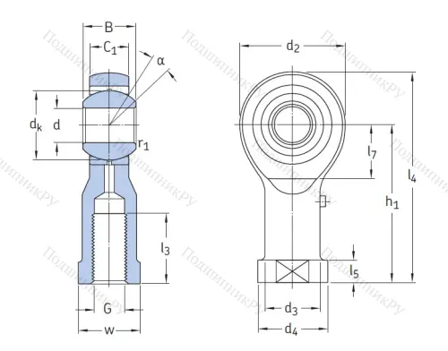 Наконечник штока с внутренней резьбой SIKAC 30 M/VZ 019 в Владикавказе