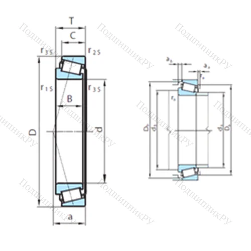 Подшипник роликовый радиально-упорный  612-27