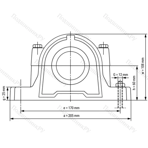 Разборный корпус опорного блока SNL 508-607 / Вал 35мм от производителя  LPZ