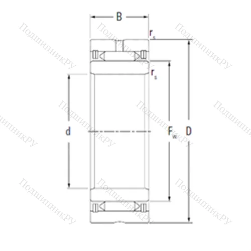 Подшипник игольчатый радиальный NA 1020