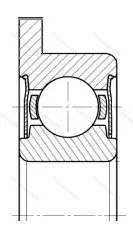 Подшипник  3880088 размер 8x16x6 от производителя  ГПЗ-7