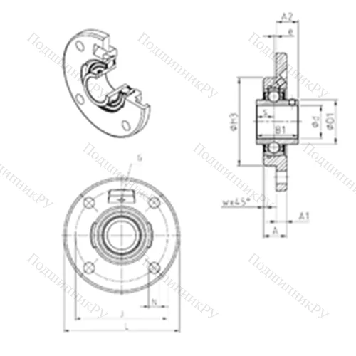 Подшипниковый узел шариковый радиальный UCFCE 202