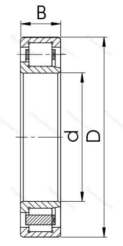 Цилиндрический роликовый подшипник 42516 Л (NJ 2216 M) в Владикавказе