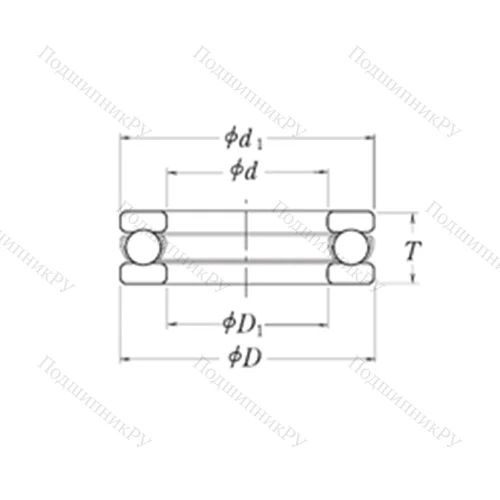 Подшипник шариковый упорный LT 1.1/8B