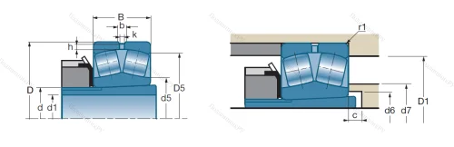 Сферический роликовый подшипник с конической посадкой на вал 21310 VK C 3 от производителя  SNR