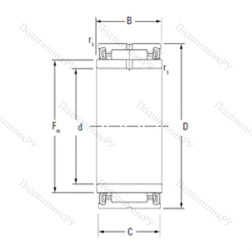 Подшипник игольчатый радиальный NA 4904,2RS