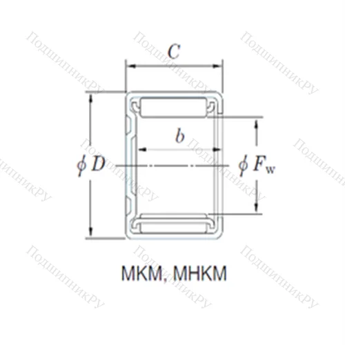 Подшипник игольчатый радиальный 45MKM 5216
