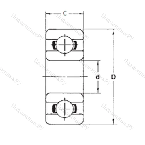 Подшипник шариковый радиальный 77R 14
