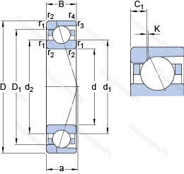 Подшипник 7038 CD/HCP 4AH 1
