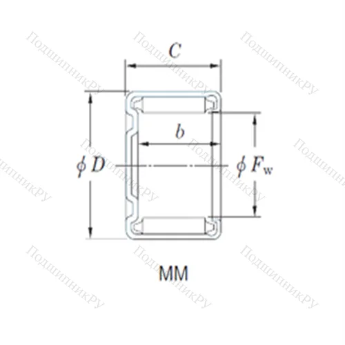 Подшипник игольчатый радиальный 16MM 2212 от производителя  KOYO