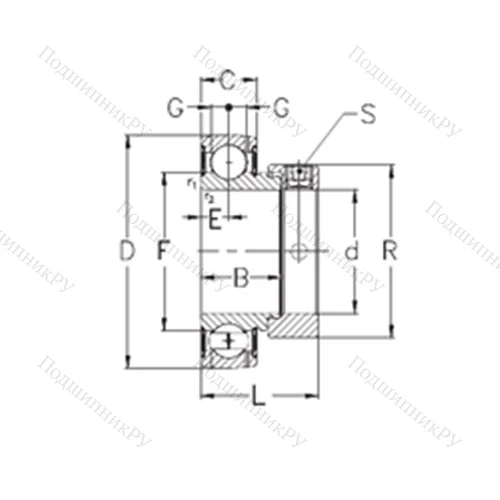 Подшипник шариковый радиальный RAE 15-NPPB