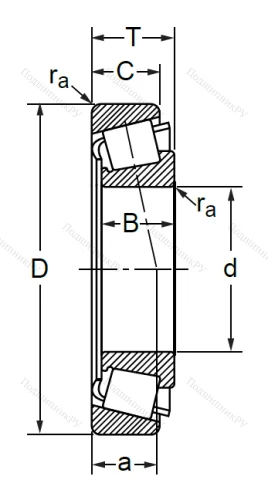 Конический роликовый подшипник 6-7515 А (СПЗ-9) в Владикавказе