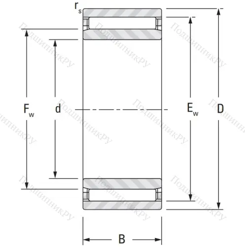 Игольчатый подшипник NAO 25x40x17 от производителя  KOYO
