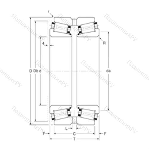 Подшипник роликовый радиально-упорный 281152X/281266XG