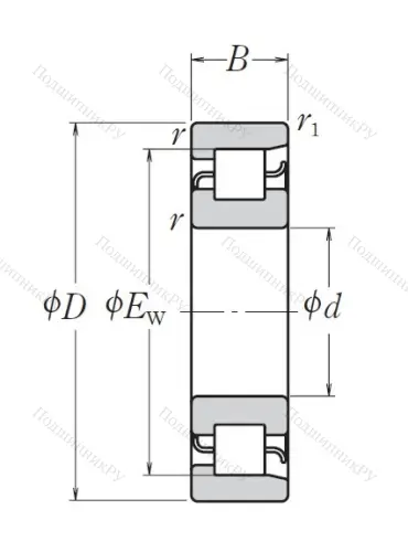 Цилиндрический роликовый подшипник NF 306 W в Владикавказе